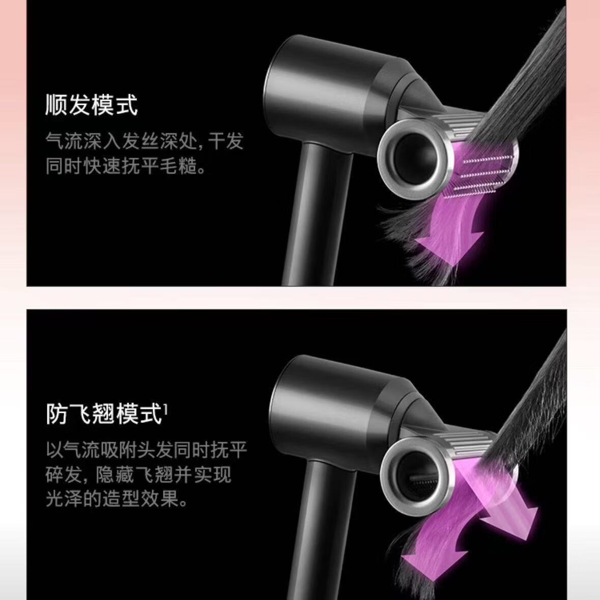 全新HD15智能吹风机高速负离子速干护发电吹风海外进口家用送礼推荐 全新戴森HD15  玫红色