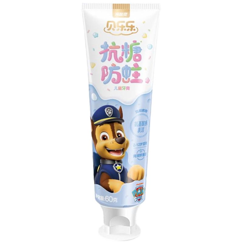 冷酸灵贝乐乐安心优护抗糖酸儿童牙膏60g阿奇款 2-12岁宝宝换牙期含氟