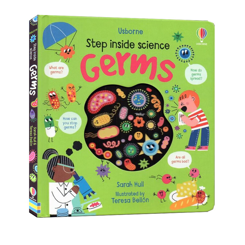 22新品 英文原版 usborne 走进病菌 step inside science: germs 儿童