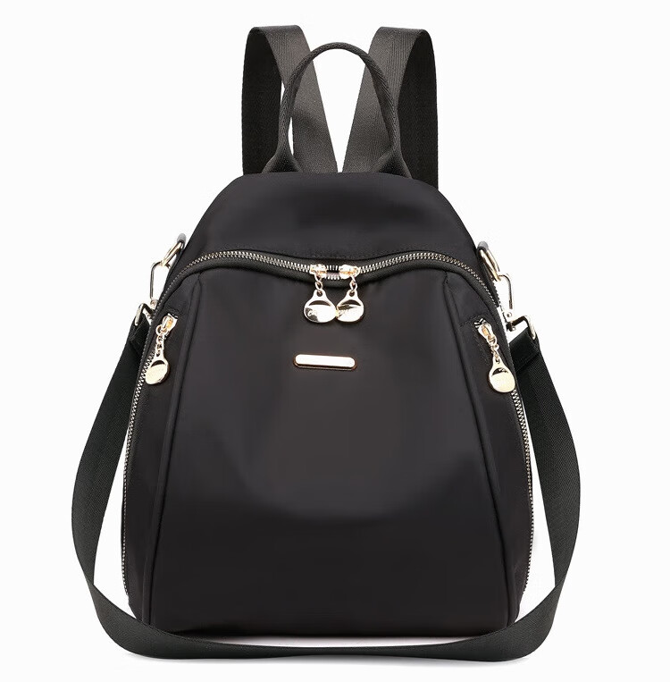 bmoi蔓芭苨女潮旅行南韩丝女士百搭时尚小包书包包 黑色的 包包 黑色