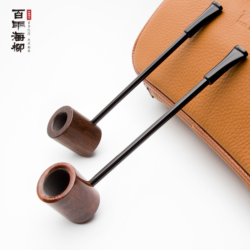 百年海柳黑檀木小号烟斗阅读斗直斗专用斗石楠木水手斗短时间烟斗lm