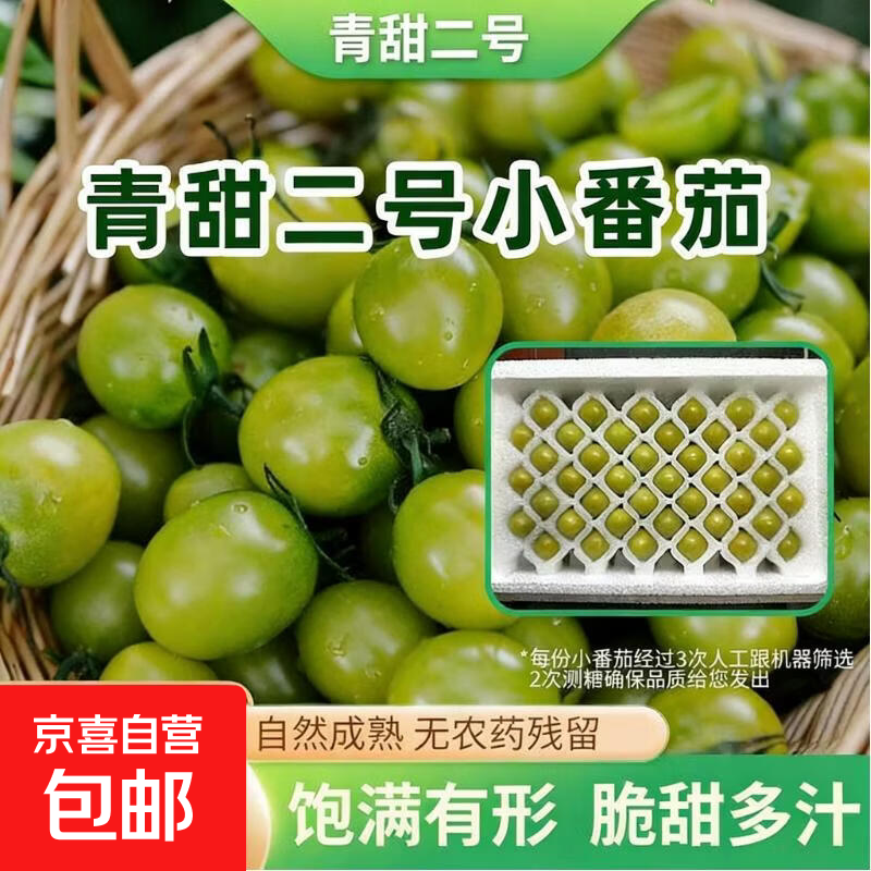 正宗寿光青甜2号番茄现摘现发圣女果新鲜独立包装即食生鲜水果 【独立包装】68颗2斤重超甜果子 2斤 净重