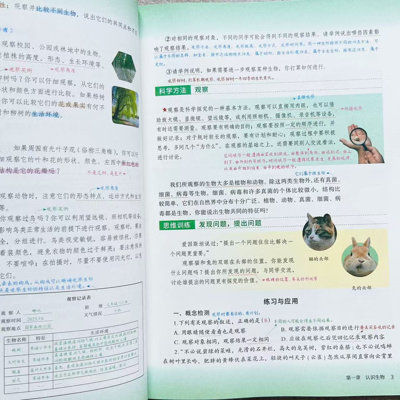 正版2026新版初中课堂笔记七年级八九年级上册下册语文数学英语人教版教材同步课本原文解析乐学熊随堂复习预习重点解读学霸笔记 地理【100页】 七年级上