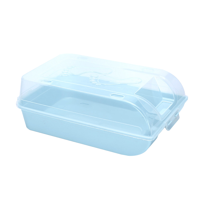 派代（PAIDAI） 派代 透明鞋盒 翻盖式加厚塑料鞋盒 收纳鞋子收纳箱盒鞋盒子整理盒 蓝色6个装56971037159