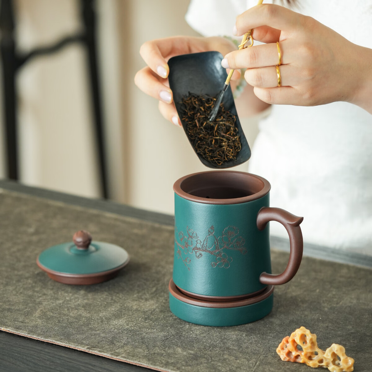 紫来顺送老师毕业生日礼物手工紫砂杯高端桃李天下泡茶杯谢师礼礼盒装 【师恩难忘】桃李天下紫砂杯