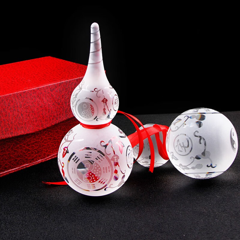 起跃白水晶琉璃葫芦摆件葫芦门口工艺品家居客厅玄关门对门挂件水晶