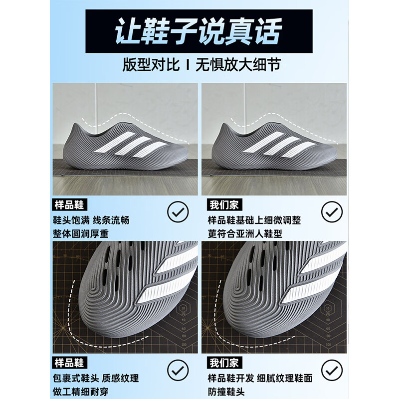 ZLZP官方三杠洞洞鞋男女2026新款透气百搭耐磨拖鞋莆田正版源装沙滩鞋 黑白 42