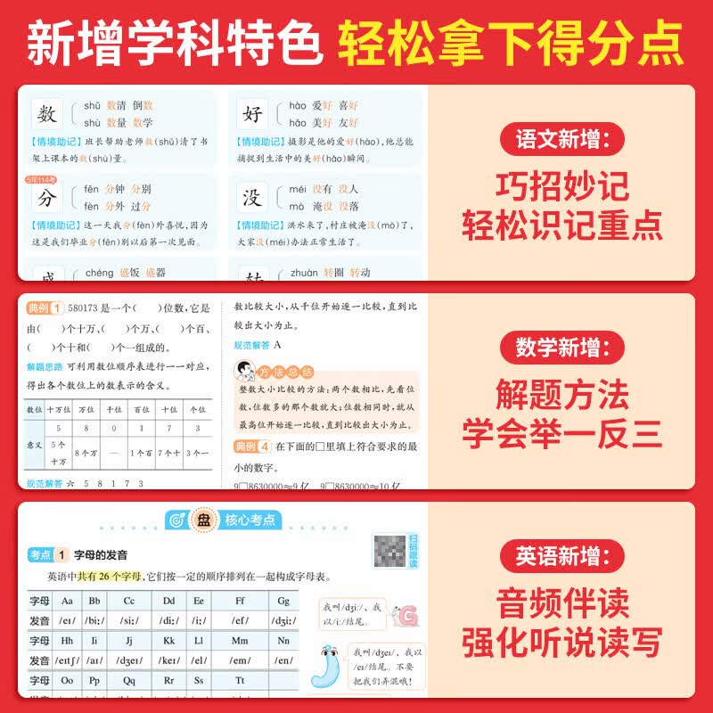 当当本小学知识大盘点【27新】语文数学英语基础知识大盘点小学书语数英基础知识手册小学知识大全一二三四五六年级考试总复习人教版全国通用小升初课本知识积累手册小学书 小学知识大盘点语文+英语