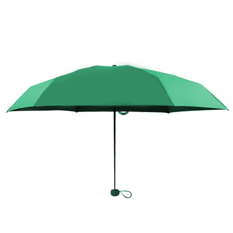 便携遮阳防晒晴雨两用黑胶女士高颜值小巧五骨胶囊伞z 半遮光超轻六骨air--梦幻黑