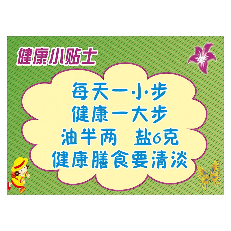 标识牌背胶贴纸标贴健康教育小贴士墙贴纸wsp01 wsp01-01 健康小贴士