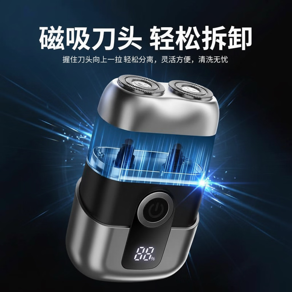 索品（SWOPY）父亲节礼物剃须刀电动男士2026新款家用便携款热卖第一刮胡刀生日礼物送男友老公 超长续航-LED数显-浮动双刀头【枪灰色】