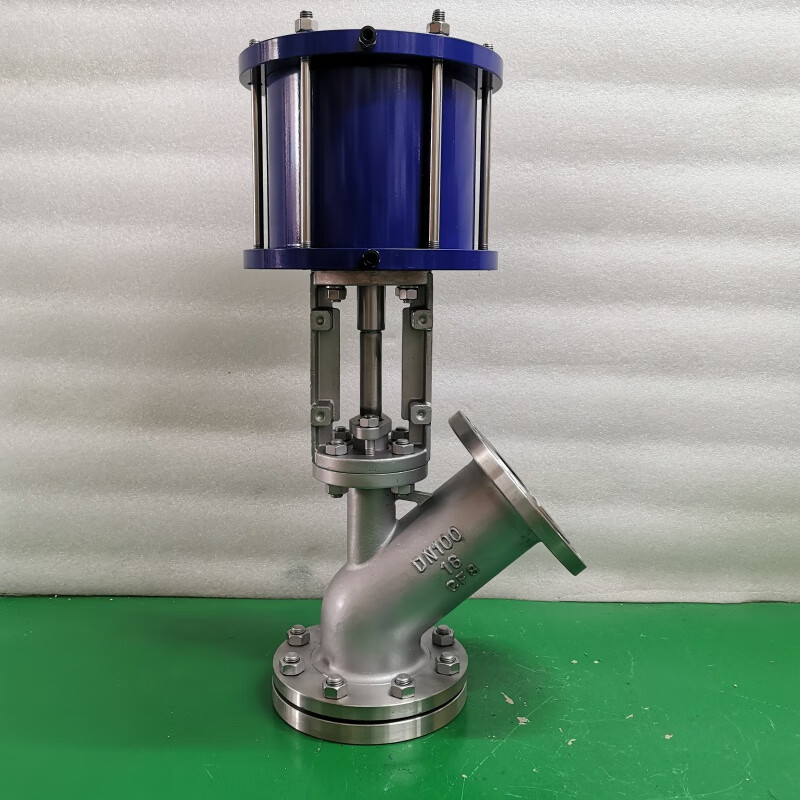 mdug气动放料阀上下展式y型衬氟耐酸碱反应釜罐底卸料出料阀门fj641f