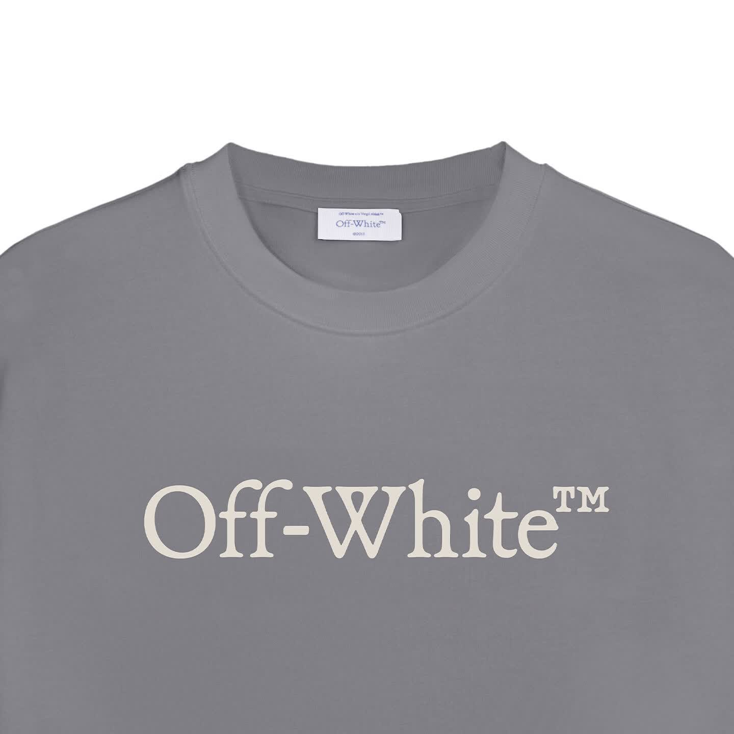 OFF-WHITE™情侣装新款圆领短袖T恤运动夏季半袖上衣 灰色 XL