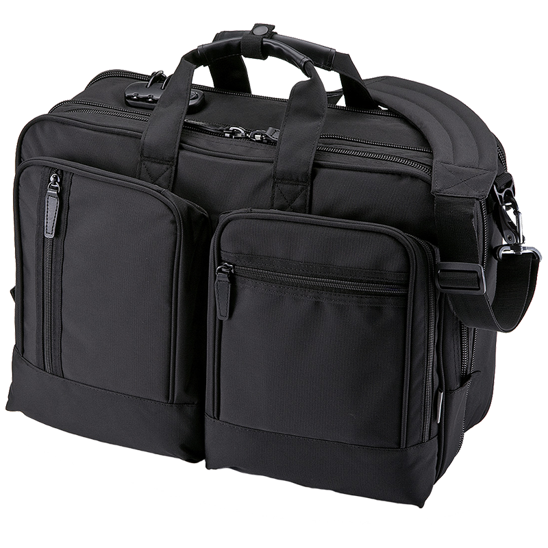 SANWA SUPPLY 大容量笔记本电脑包 双肩背包 单肩手提包 短期差旅 200-BAG065 黑色 15.6英寸
