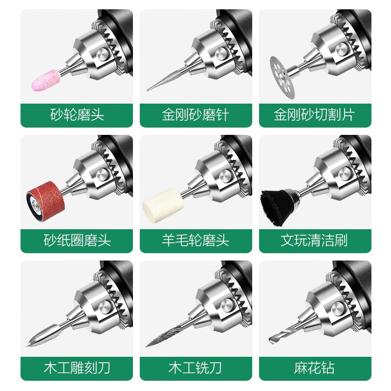 美耐特电磨机大功率玉石雕刻机抛光打磨切割机根木雕磨光机文玩调速电磨 190W加强版【标配套餐】主图4