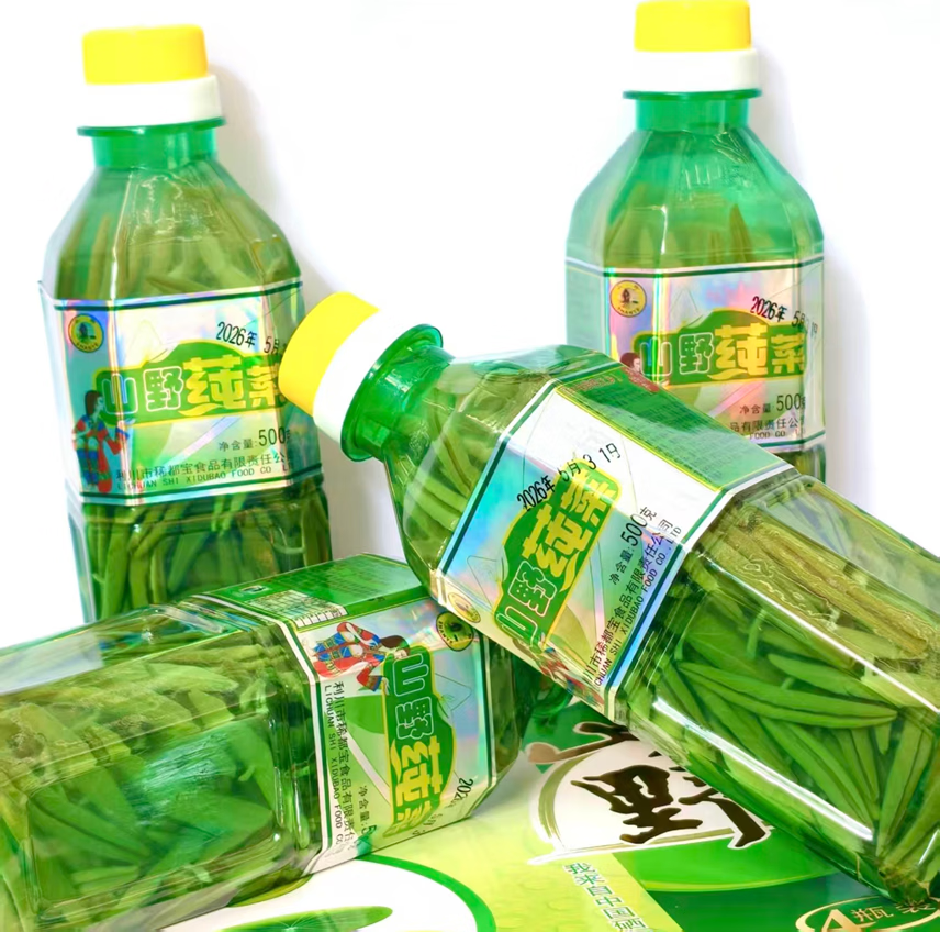 山野莼菜利川特产佛宝山莼菜健康食品混合级年货节 500g4瓶/礼盒装