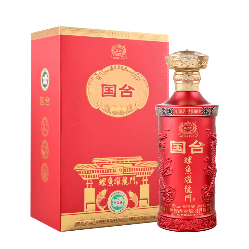 国台鲤鱼跃龙门【高考】53度 500ml 礼盒 白酒 酱酒 贵州 高端 喜宴 53度 500mL 6瓶 【整箱】步步高升
