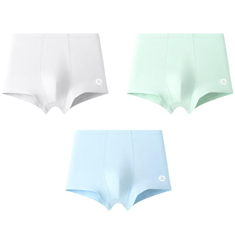 久岁伴青少年男26夏新款【92%精梳棉】3条平角内裤7A抑菌桑蚕丝内裆四角 平角内裤 3条 XL (170) 建议身高160-172,体重105-120斤