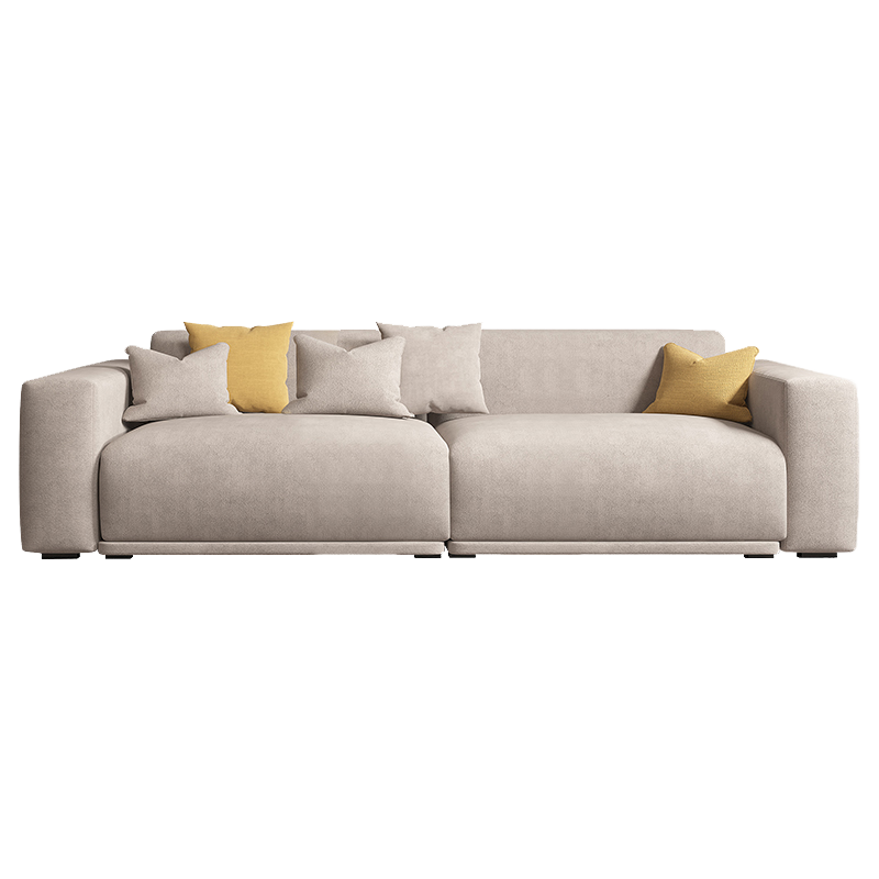 MELCHERS 沙发 北欧轻奢布艺沙发侘寂风格直排沙发客厅小户型宽体沙发 精选透气棉麻+实木框架 【三人位2.2米】 高密度回弹海绵款