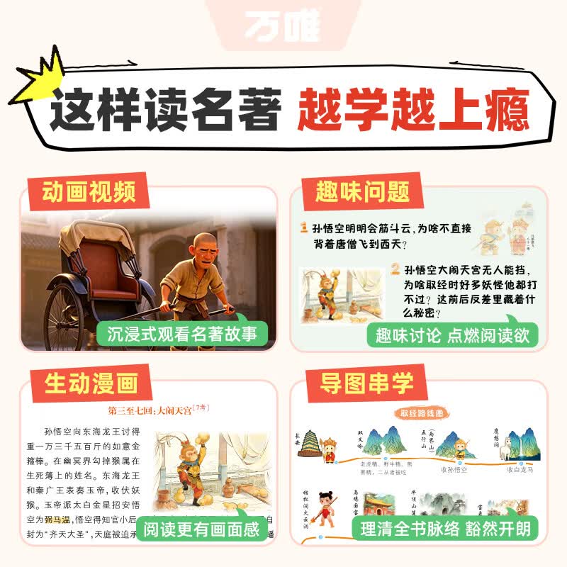 27新版万唯中考初中必读名著阅读漫画趣味考点速记5分钟速通初一初二初三12部名著通用人教版朝花夕拾红星照耀中国小升初暑假必读万维教育官方旗舰店 27初中必读名著|趣味导图速记