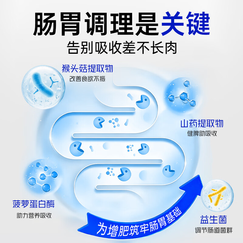 恩朗ENLANG增肥增胖快速长肉增重蛋白粉瘦人乳清蛋白增肌粉增肥营养品 6罐装+送摇摇杯【肌肉猛涨】 450g*6罐