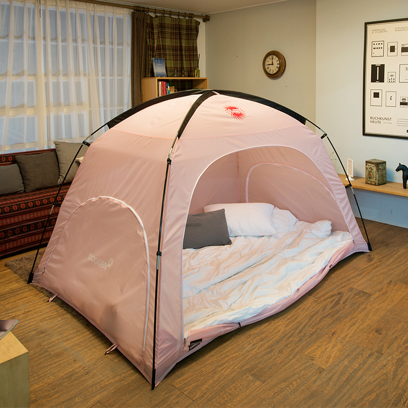 冬季保暖帐篷室内儿童大人床上家用防风专用单双成人睡觉 粉红色210*