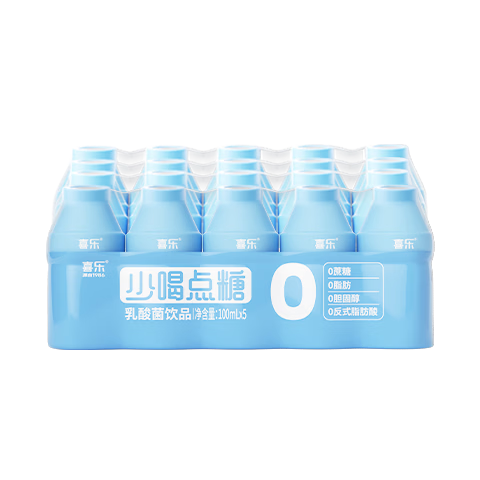 喜乐少喝点糖乳酸菌饮品 100ml*5瓶零蔗糖 零脂肪 零反式脂肪酸