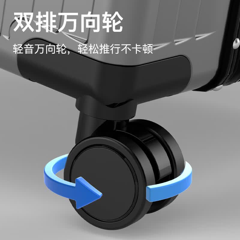 珂罗诗行李箱铝框拉杆箱加厚结实抗压旅行箱登机箱大容量学生密码箱皮箱 墨竹绿【合金包角+一年破损免费换新】 28英寸 箱体摔坏免费换新