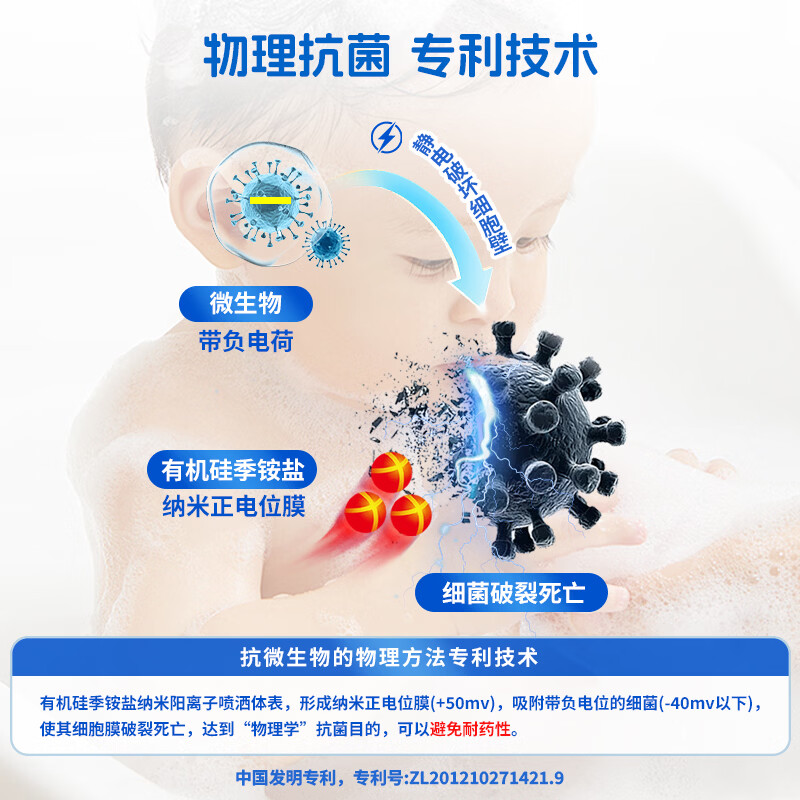 洁悠神儿童抗菌清洁沐浴露 洗发沐浴二合一 婴儿可用沐浴露500ml