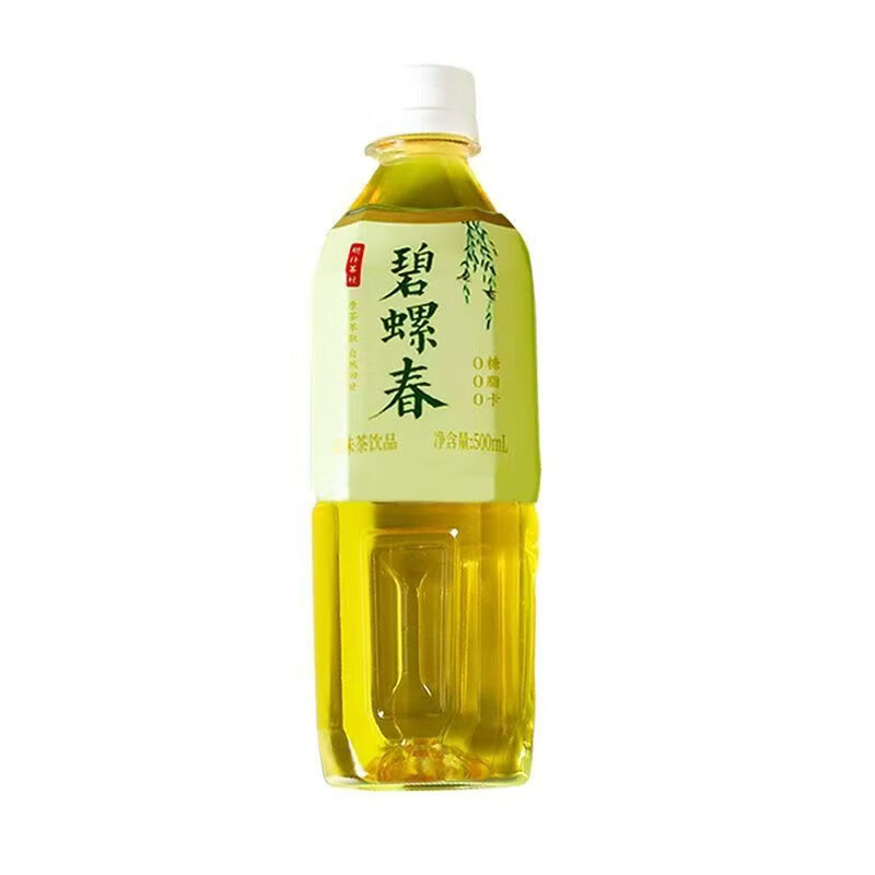 明仕新品碧螺春原味茶饮料无糖原茶萃取0糖0脂0卡夏天绿茶整箱大瓶装 原味无糖碧螺春500mlx15瓶