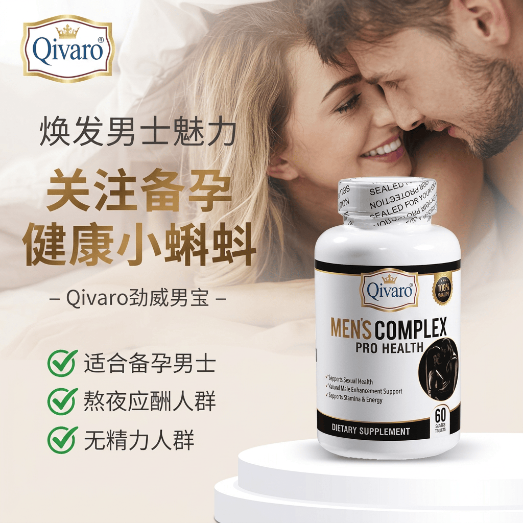 Qivaro玛咖淫羊藿人参男士缓解疲劳雄性补锌片促肾滋补牡蛎精华美国正品 3瓶周期装【90%客户推荐】