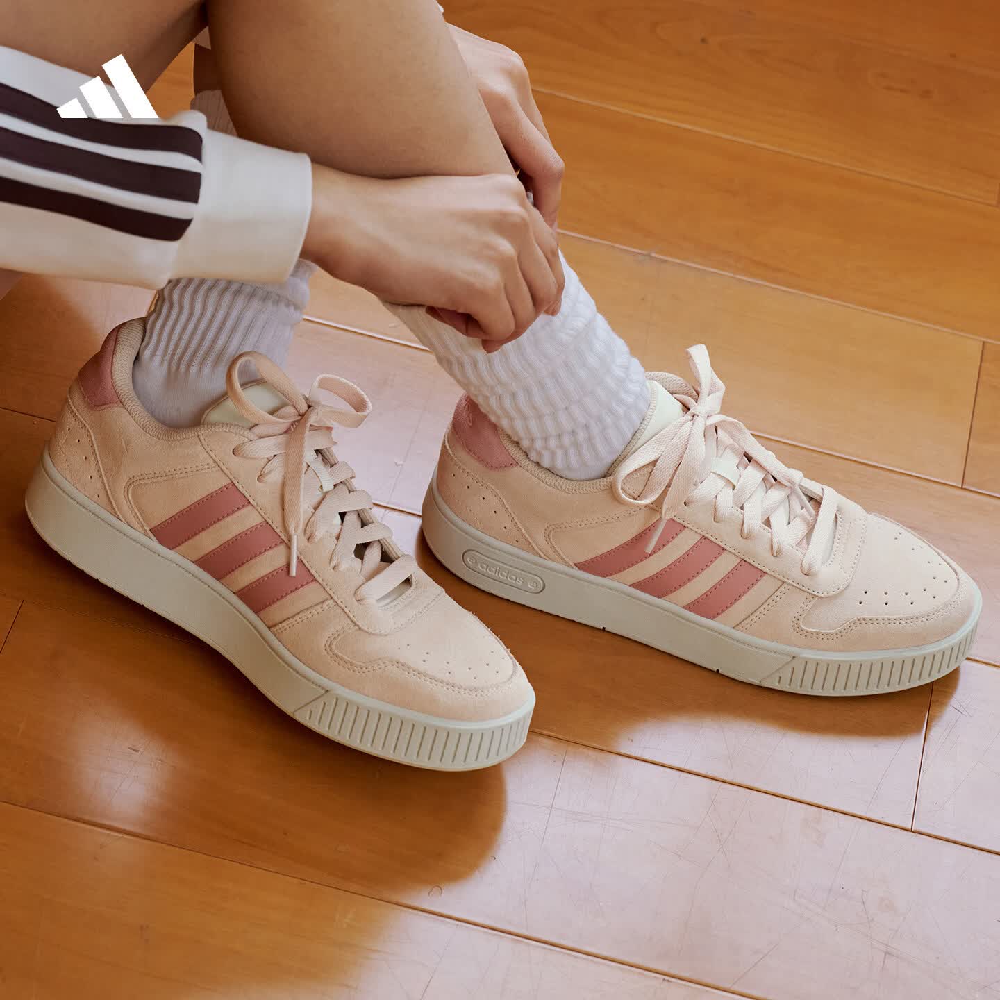 adidas「小锯齿」D-PAD CLASSIC篮球风板鞋男女阿迪达斯轻运动   奇迹石英色/粉色   38