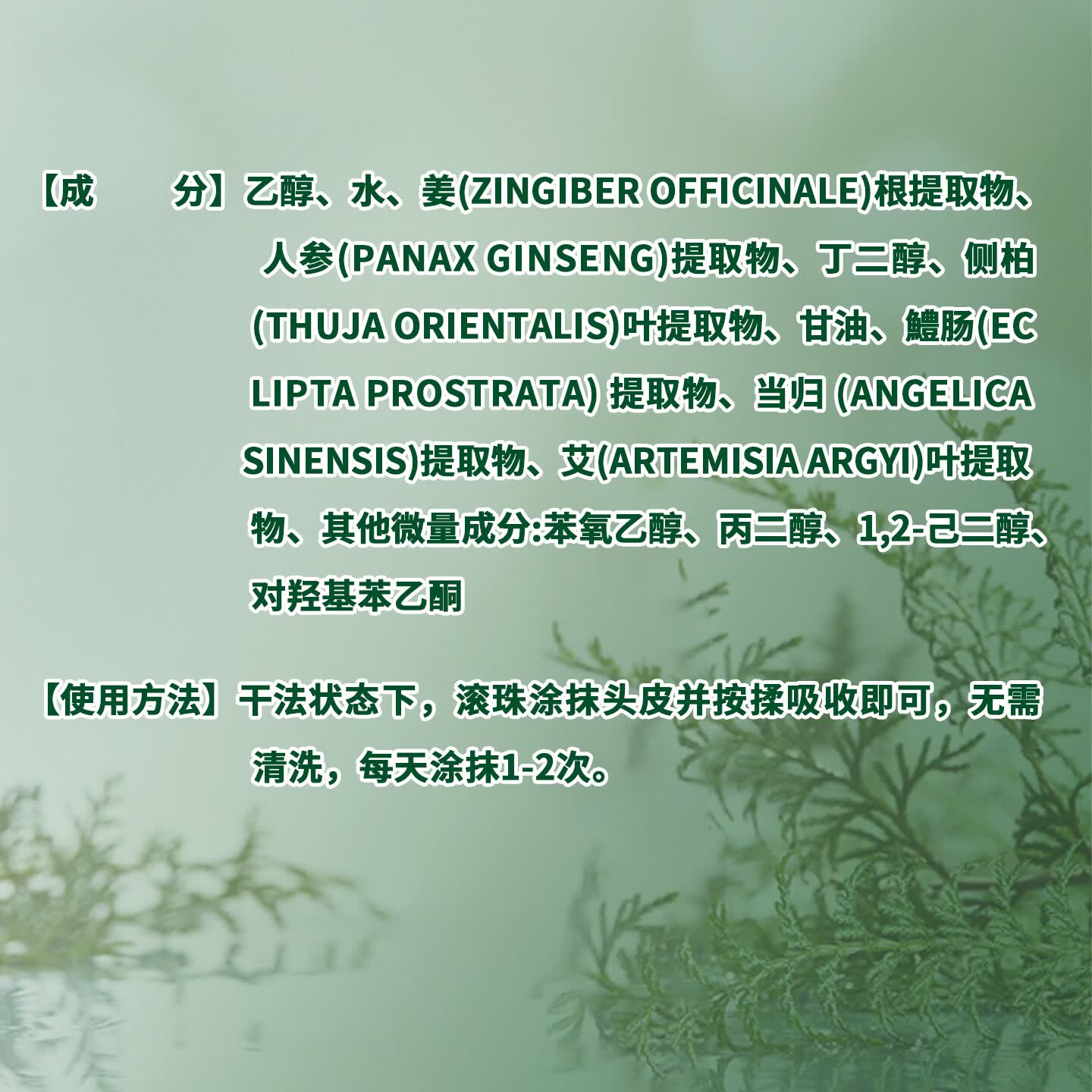 凯丽娜侧柏叶补水保湿精华液滋养发根按摩润养头皮毛囊护理养护液500ml 500ml一瓶