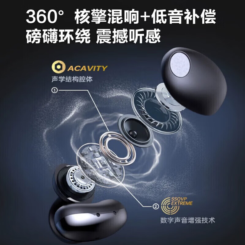 AEAH耳夹式无线蓝牙耳机2026年新款夹耳式柏林之声HiFi无线耳机智能降噪高级电竞耳机记忆钛丝久戴不痛 耀石黑【记忆钛丝+久戴不痛】 旗舰臻选（3年质保｜终身享一次免费换新）