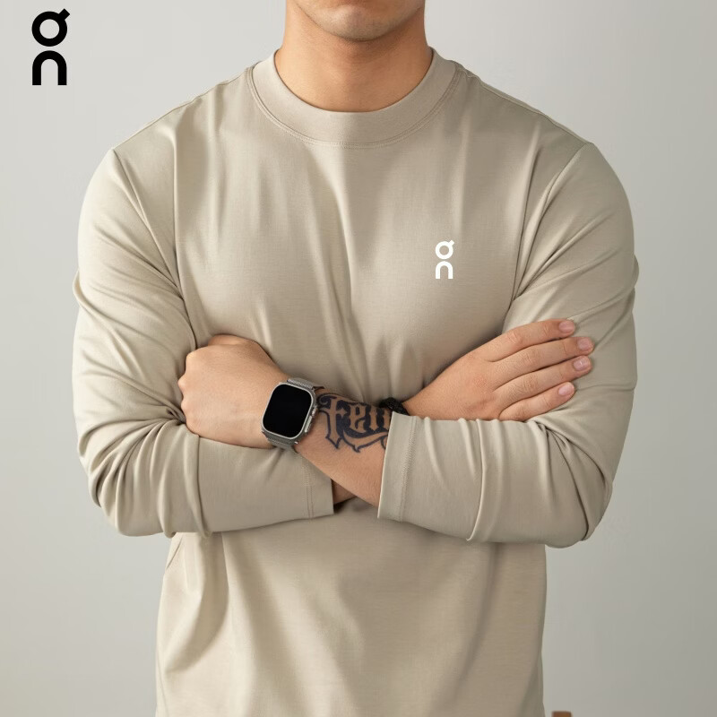 CLOUD PUSH线下商城撤柜款男士长袖针织棉质丝光休闲重磅质感有型运动训练 19507黑色 M 建议体重95~115斤