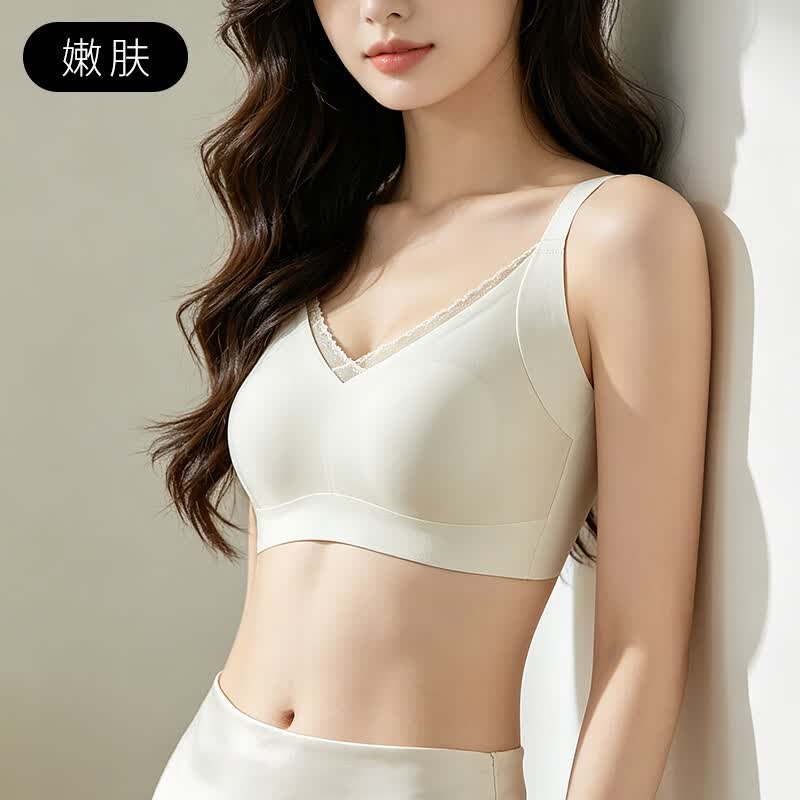 千奈美全罩杯养护型提拉薄杯防凸点大码无痕文胸 嫩肤 2XL (90ABC)