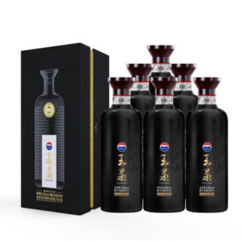 茅台（MOUTAI） 【JD配送】 王茅 祥雅黑 酱香型白酒 商务宴请送礼 53度 500mL 6瓶 祥雅黑 整箱装