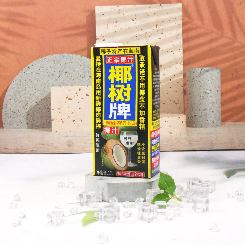 椰树【3月产】海南椰树牌椰汁 1L*12盒 正宗椰汁植物蛋白饮料家庭聚会 【半箱6盒】