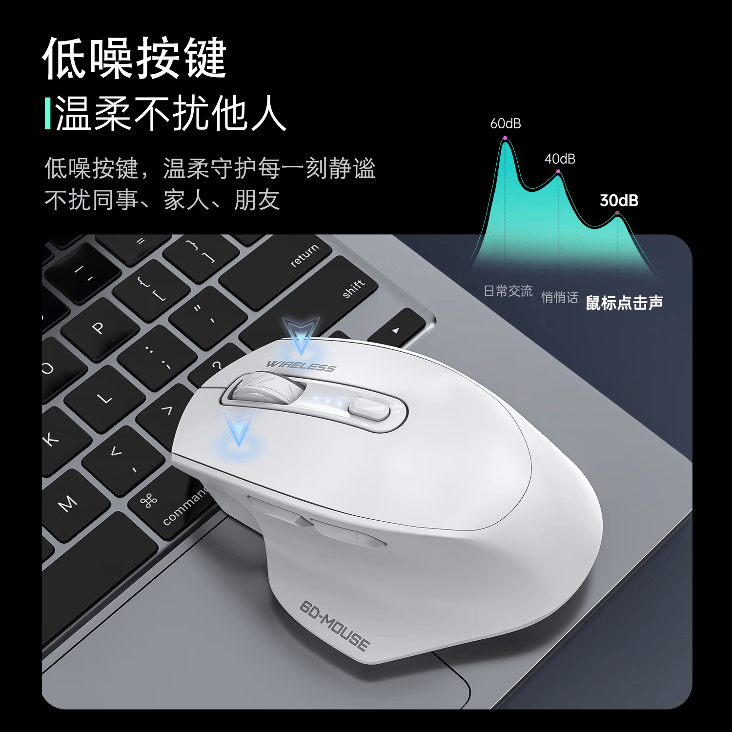 璟色 三模无线蓝牙游戏鼠标 可充电式轻音带电量显示 2.4G双接收器有线鼠标手机平板电脑通用 粉色