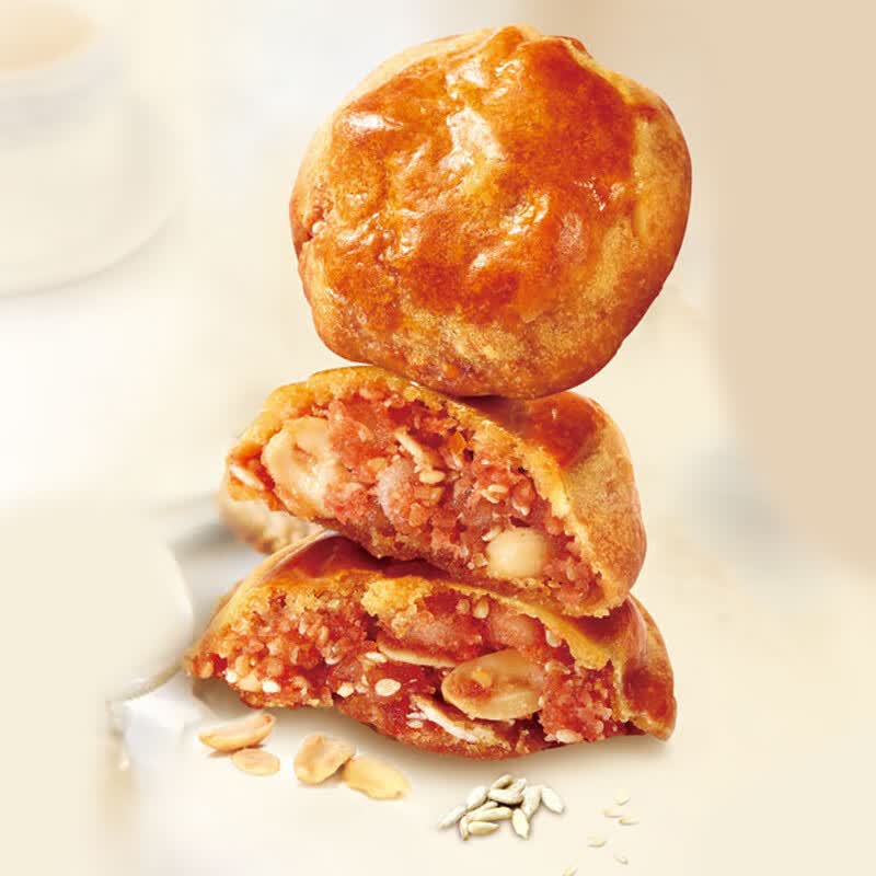 鑫亨达老友饼鸡仔饼 广式小吃饼干酥点心下午茶南宁特产咸香零食甜点 老友饼陈皮味488克*1盒