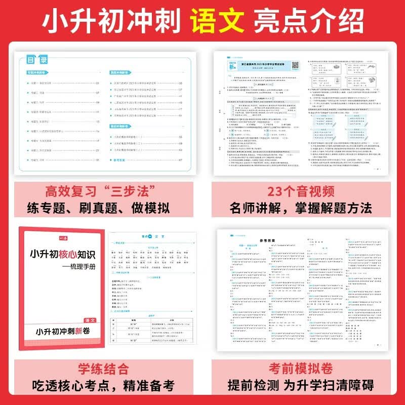 当当2026一本小升初冲刺新卷语文真题卷+专题卷+模拟卷期中期末单元卷六年级总复习小学升初中专用升学毕业 小升初【冲刺新卷】 语文