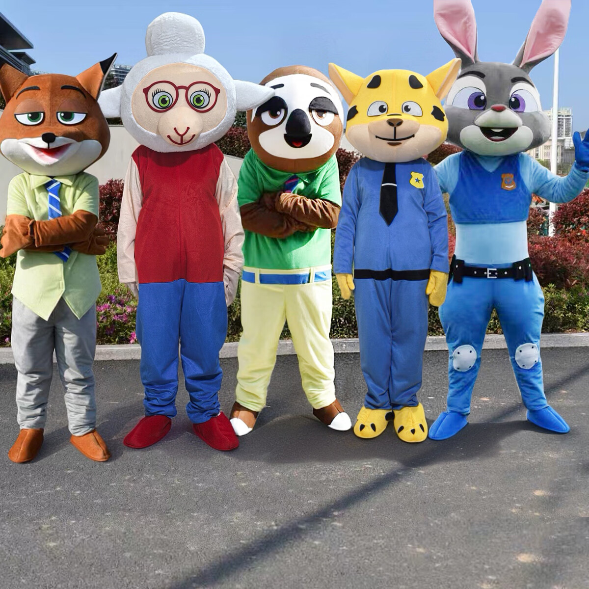 疯狂动物城卡通人偶服装朱迪兔子玩偶服尼克狐狸演出道具动漫头套 闪电树懒 适合身高（165cm-175cm)