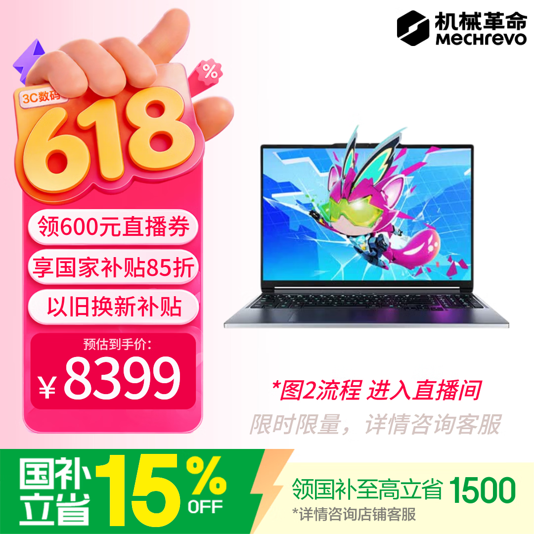 机械革命【直播间领券立减600元】极光X潮玩版 (i7-14650HX 16G 1T RTX5060 300Hz 灰)游戏本笔记本电脑