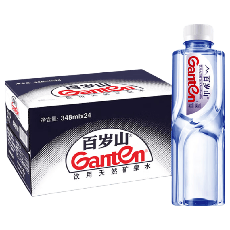 景田 百岁山 饮用天然矿泉水 会议办公家庭小瓶水348ml [夏季企业购]  百岁山348ml*24瓶*1箱(新日期）