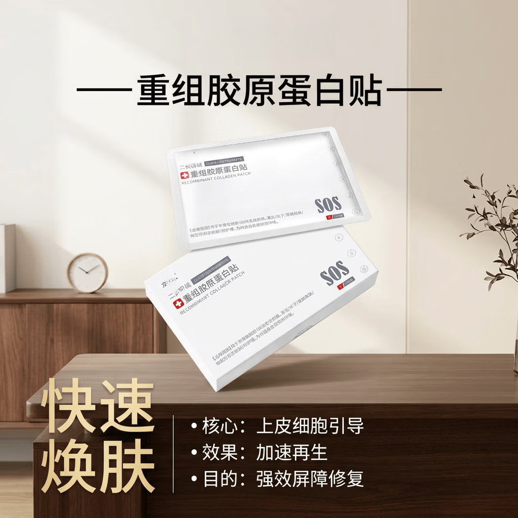 医美重组胶原蛋白贴面膜水光微针修护护理祛痘贴抗皱面膜敷料面膜 2盒-10片