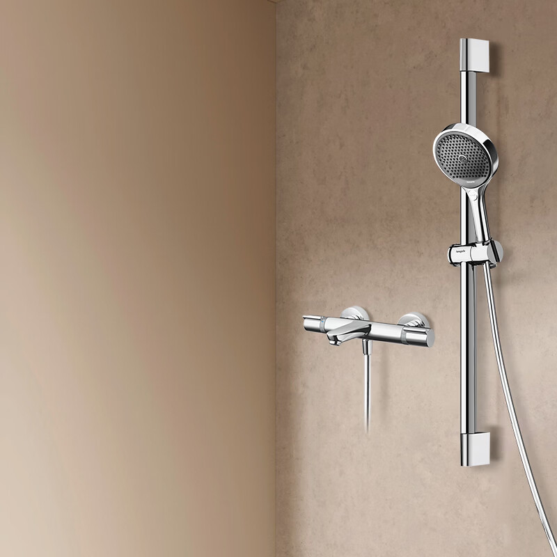 汉斯格雅（Hansgrohe）境雨130系列淋浴花洒套装 境雨镀铬手持+恒温浴缸龙头15348