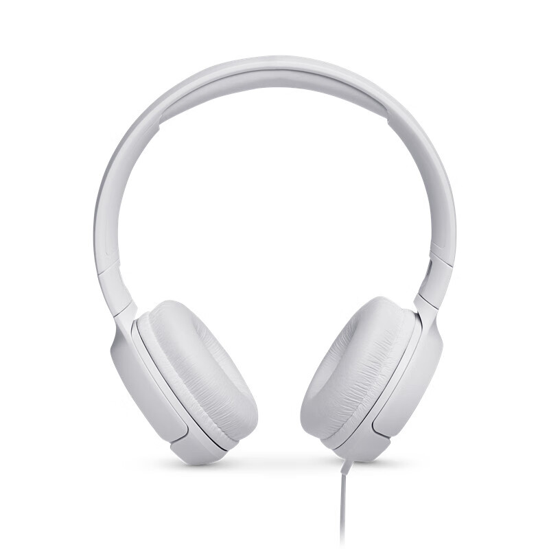 JBL TUNE 500 头戴式有线耳机耳麦 运动耳机+游戏耳机 象牙白