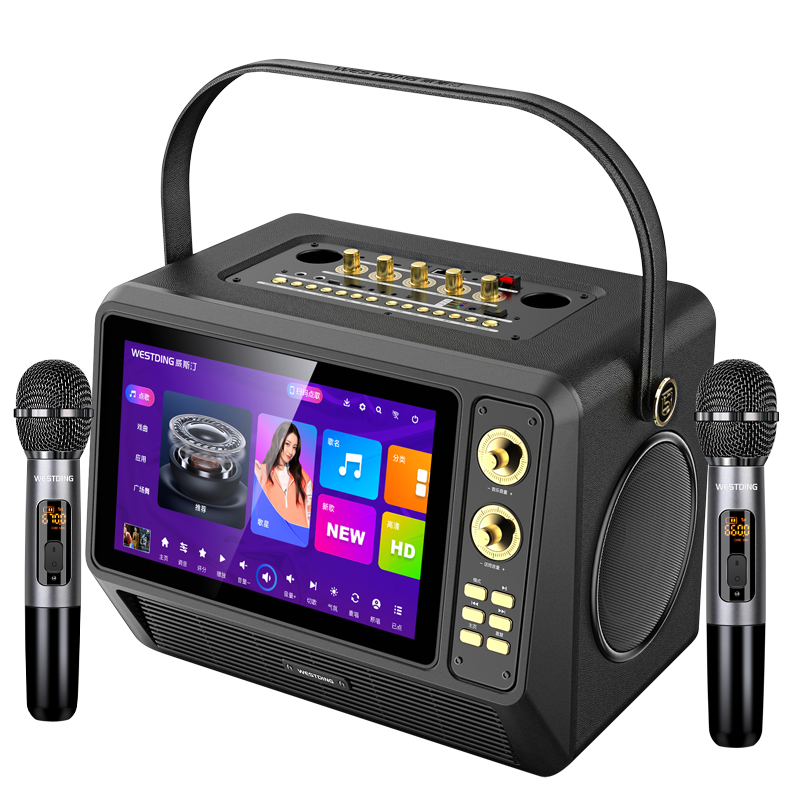 威斯汀320點歌機家庭ktv音響套裝視頻K歌一體機 卡拉ok戶外唱歌全套設(shè)備廣場舞帶顯示屏露營音箱 雙6.5吋低音+14.1吋屏+320G