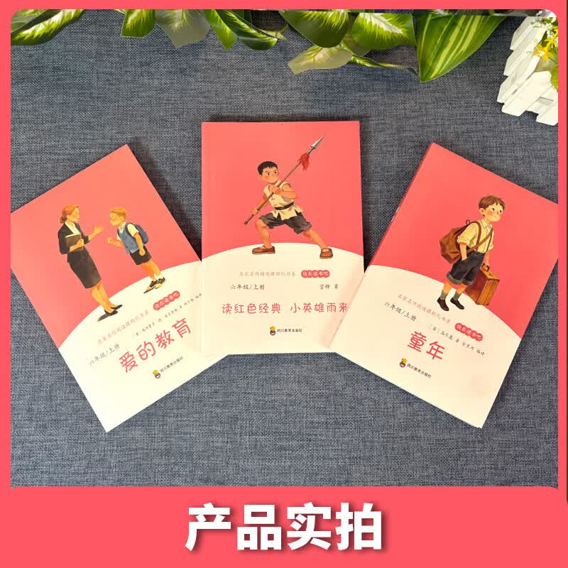 当当【支持团购】和大人一起读小鲤鱼跳龙门中国民间故事安徒生童话童年爱的教育一二三四五六年级必读课外阅读一二三四五六年级上册快乐读书吧 【六年级送考点】童年+爱的教育+小英雄雨来