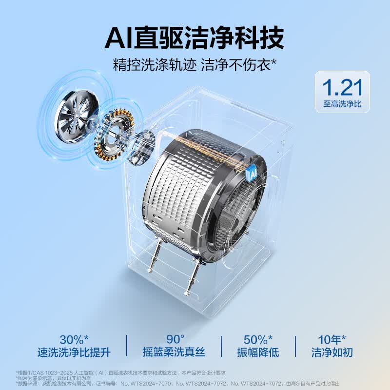 海尔（Haier）云溪4.0洗烘套装 10KG滚筒洗衣机+10KG双擎热泵烘干机家用直驱 换新补贴 583+583